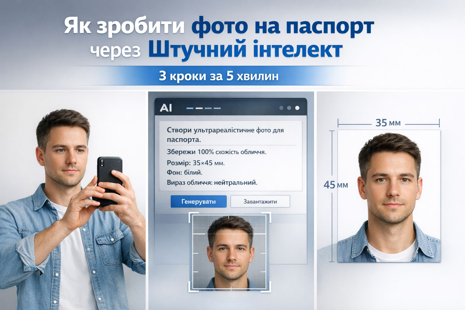 Як зробити фото на паспорт України за допомогою ШІ: повний гайд 2026